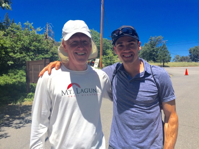 With ultrarunning LEGEND, Scotty Mills, SD100 Race Director. It was an honor to win his race and shake his hand at the finish. 